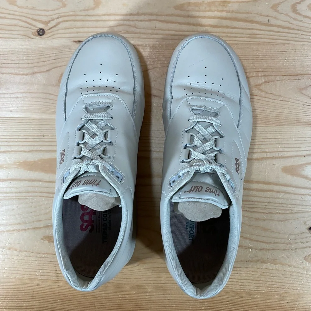 SAS Time Out Walking Shoes Size Men’s 9 M Beige Leather Comfort USA